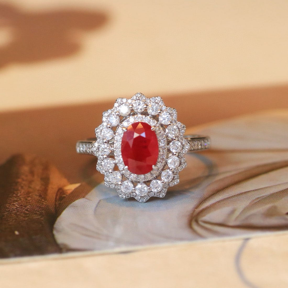 14k Gold 2.00 Ctw Natural Ruby & Diamond Ring - 7