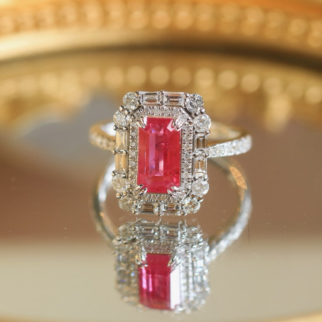 14k Gold 3.10 Ctw Natural Ruby & Diamond Ring - 3