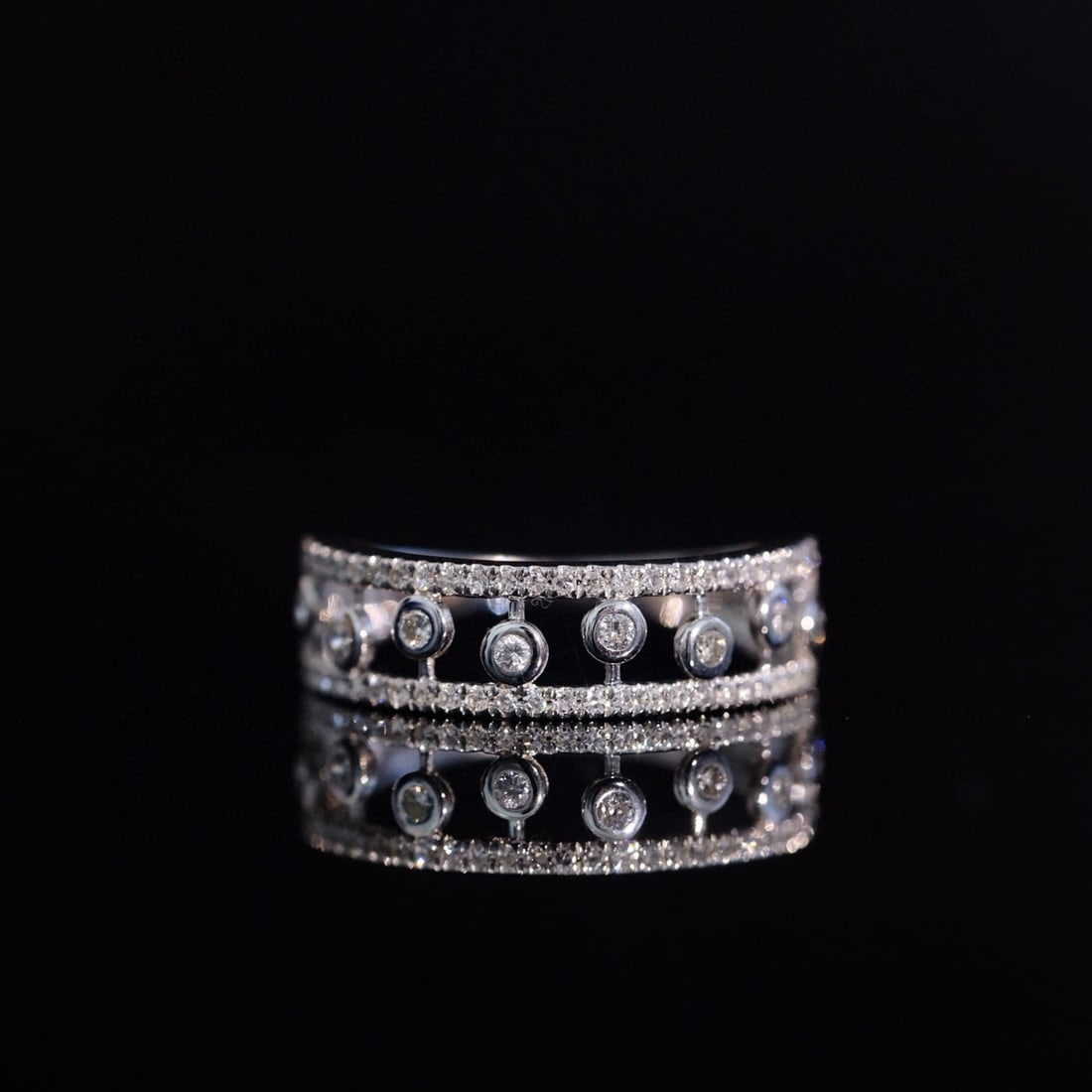 14k Gold 0.45 Ct Natural H Diamond Ring - 5