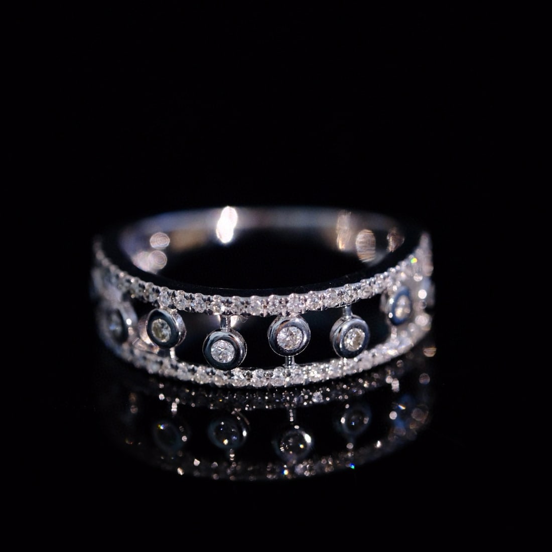 14k Gold 0.45 Ct Natural H Diamond Ring - 6