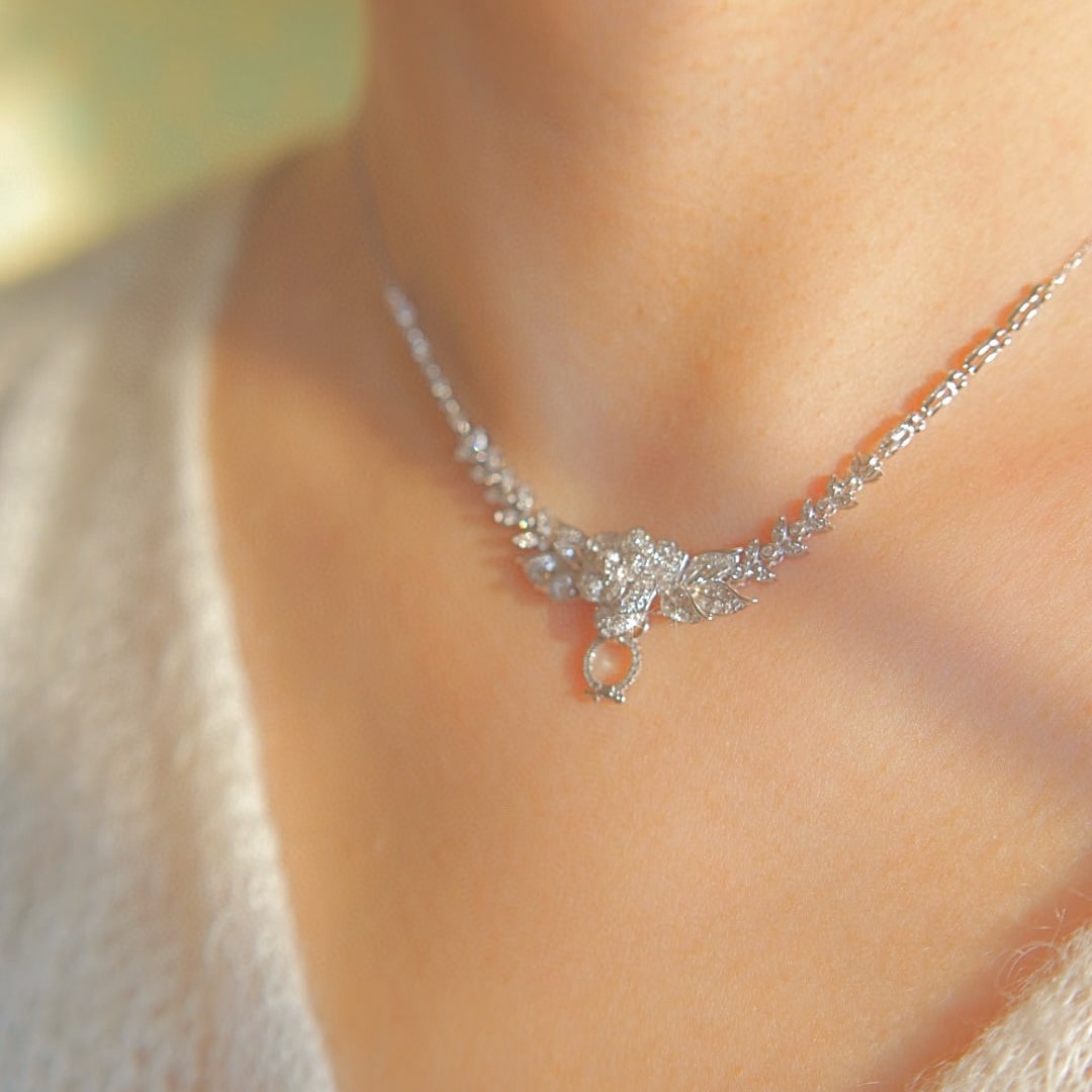 14k Gold 1.5 Ct Natural H Diamond Necklace - 3