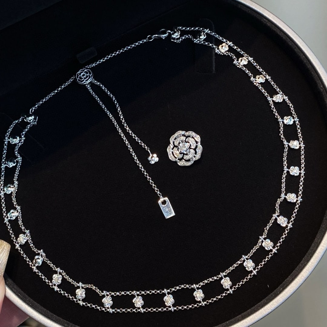 14k Gold 0.85 Ct Natural H Diamond Necklace - 3