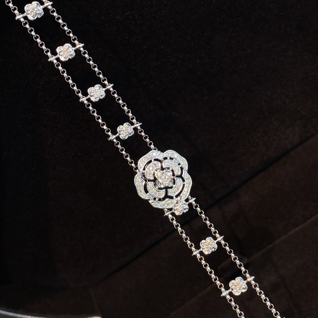 14k Gold 0.85 Ct Natural H Diamond Necklace - 4