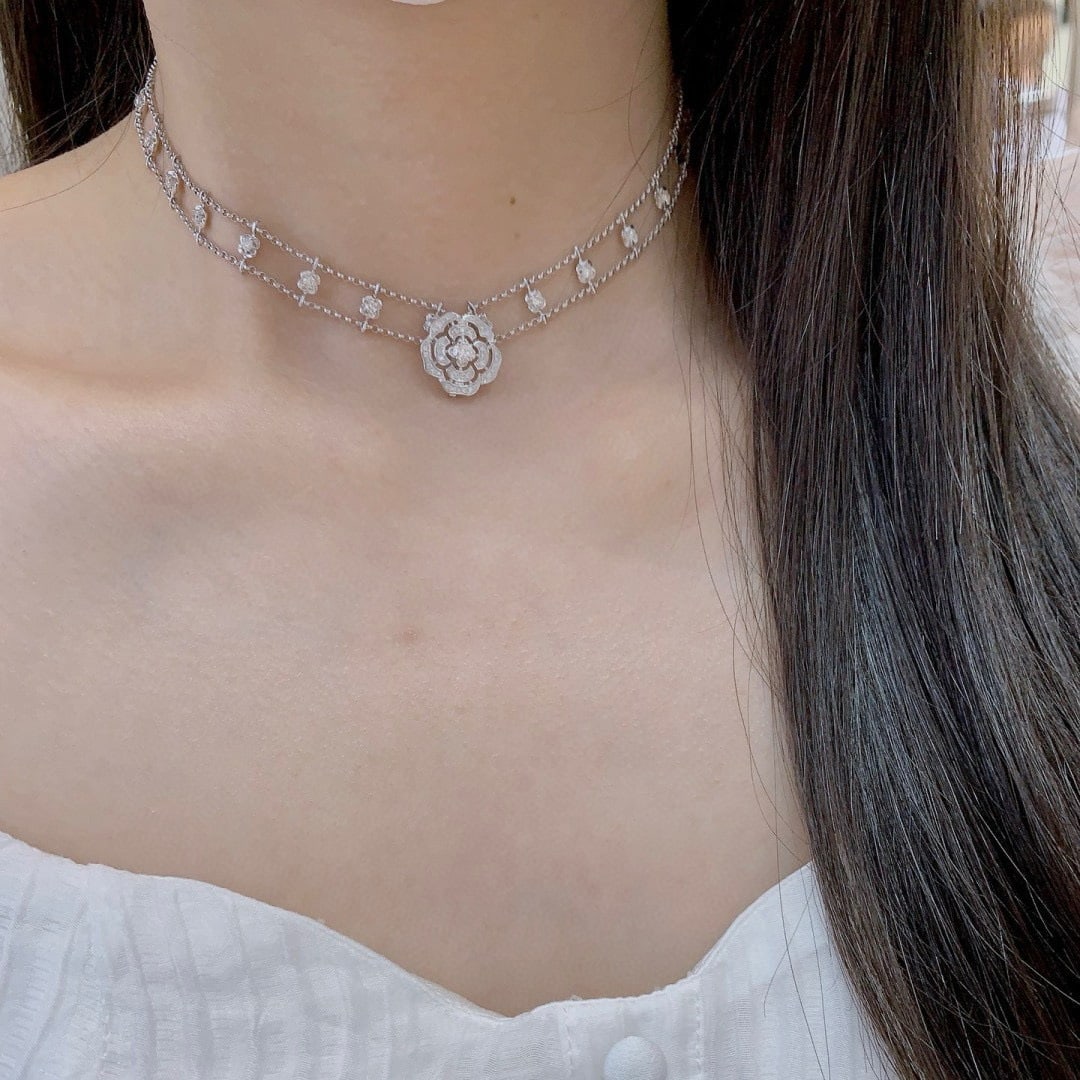 14k Gold 0.85 Ct Natural H Diamond Necklace - 6
