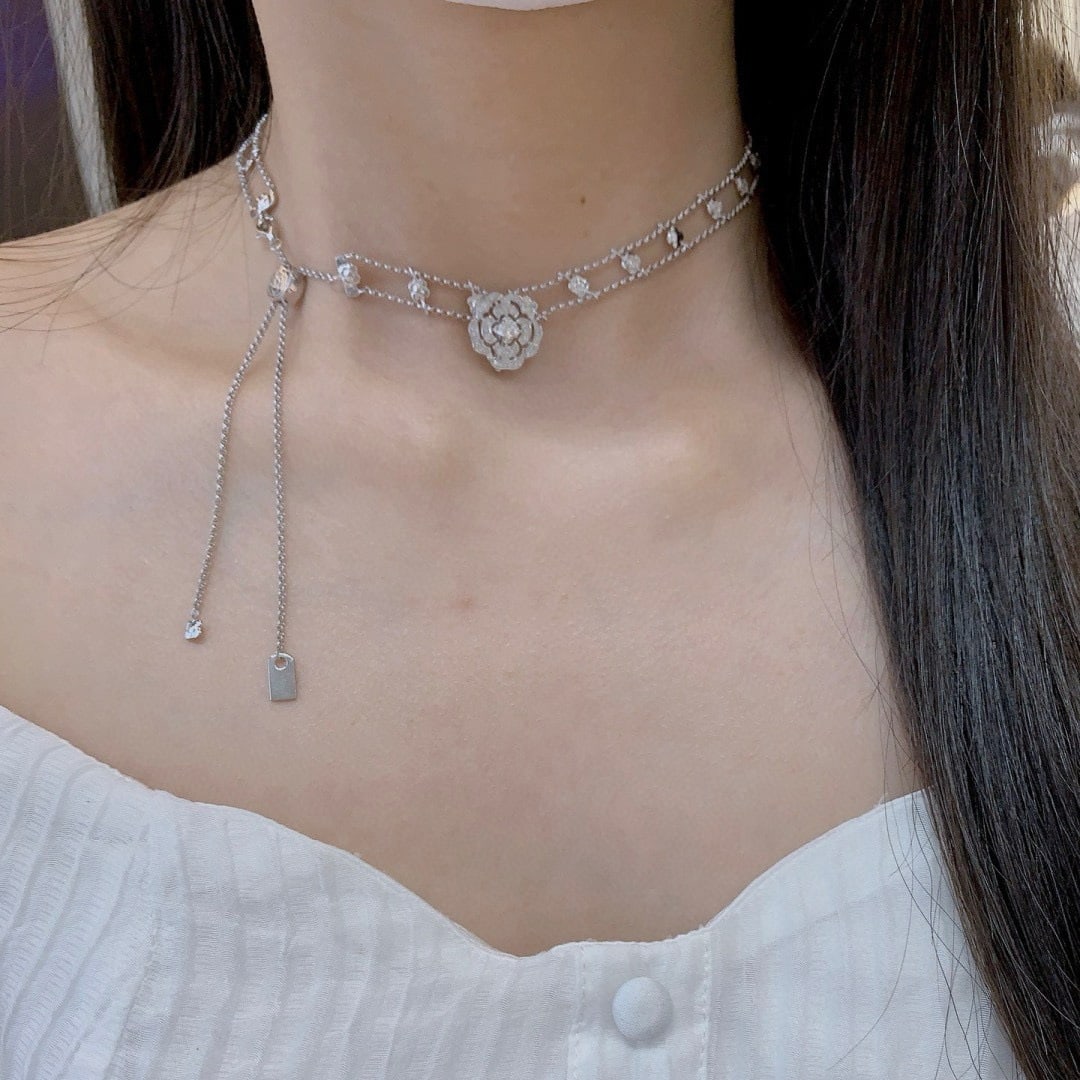 14k Gold 0.85 Ct Natural H Diamond Necklace - 7