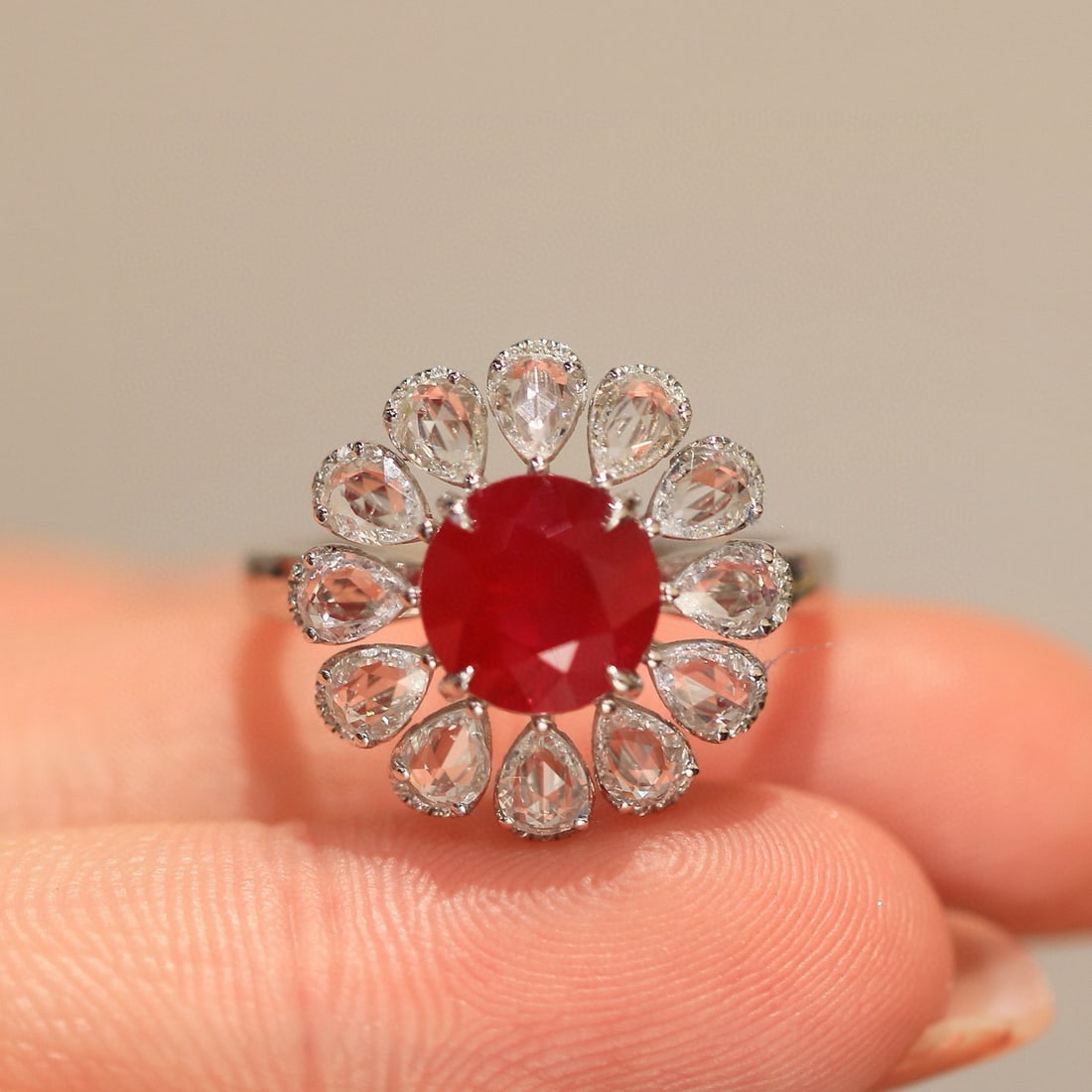 14k Gold 4.18 Ctw Natural Ruby & Sapphire Ring - 3