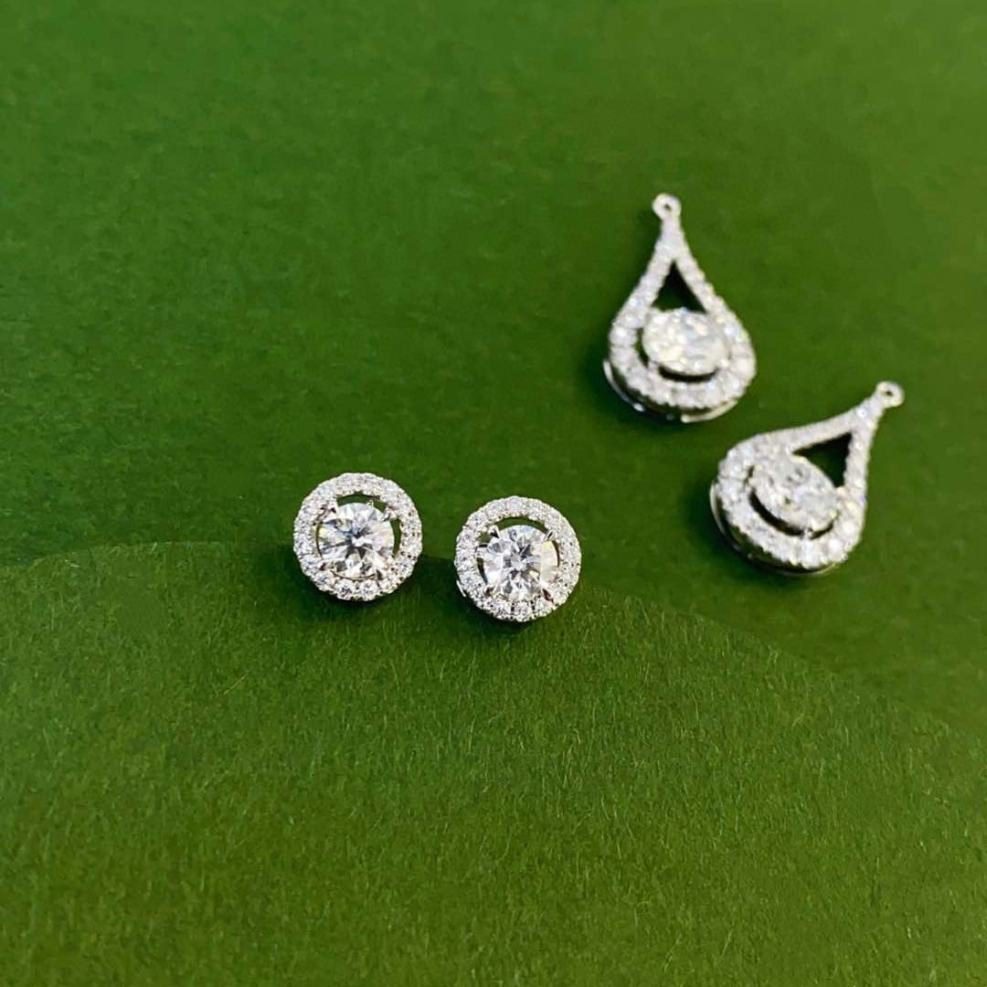 Gia Certified 14k Gold 2.45 Ctw Natural E Vs-si Multiply Diamond Earrings - 6