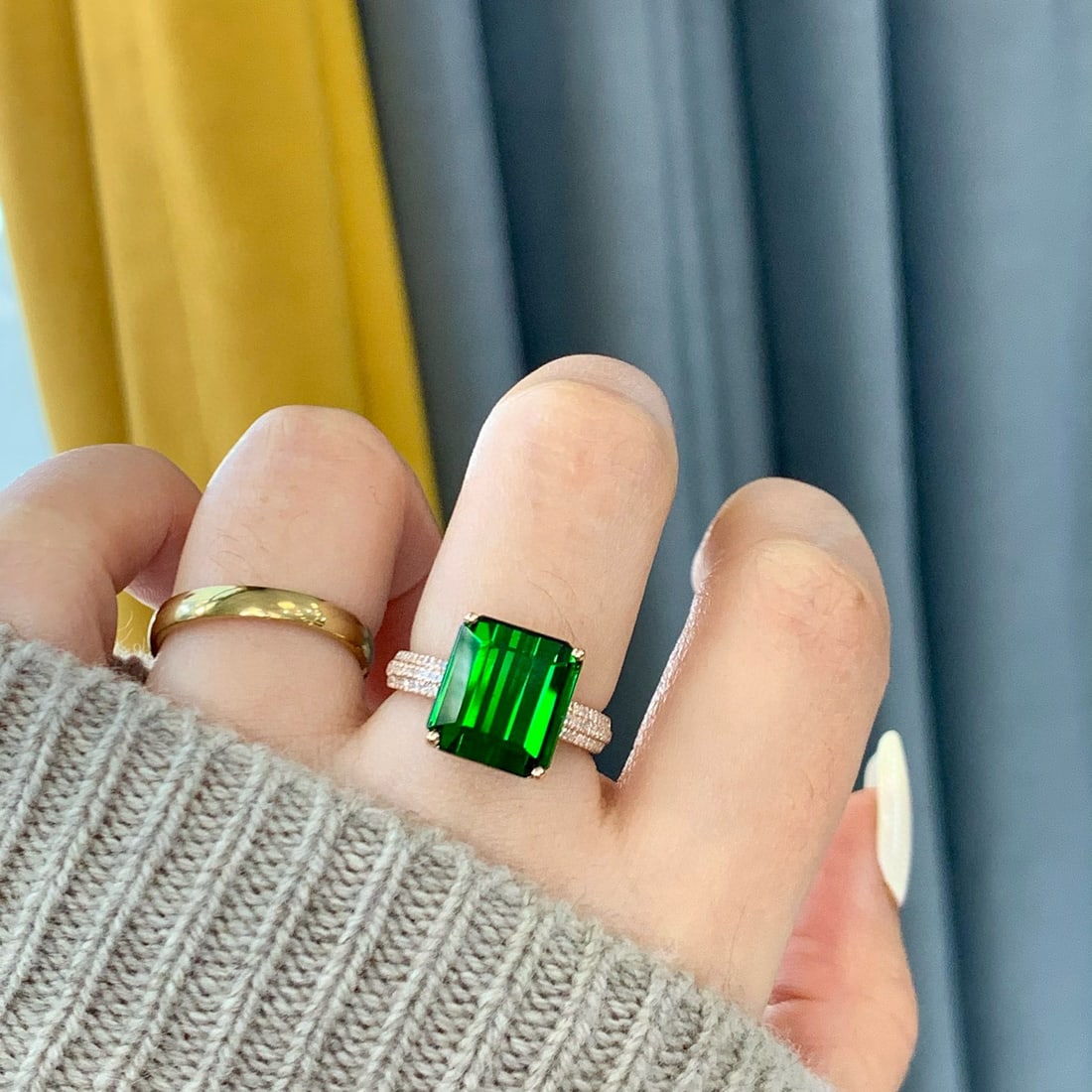 14k Gold 8.20 Ctw Natural Tourmaline & Diamond Ring - 2