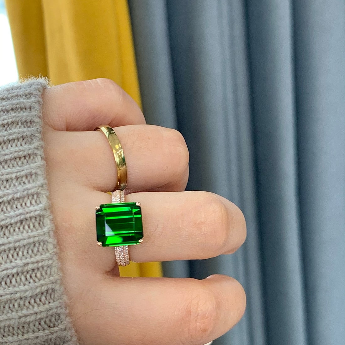 14k Gold 8.20 Ctw Natural Tourmaline & Diamond Ring - 3