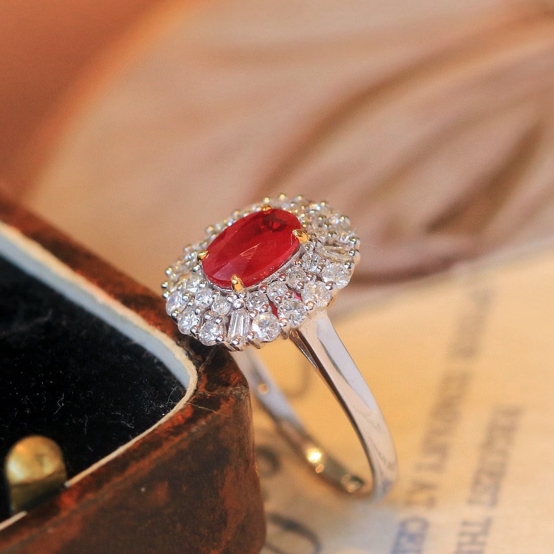 14k Gold 1.72 Ctw Natural Ruby & Diamond Ring - 3