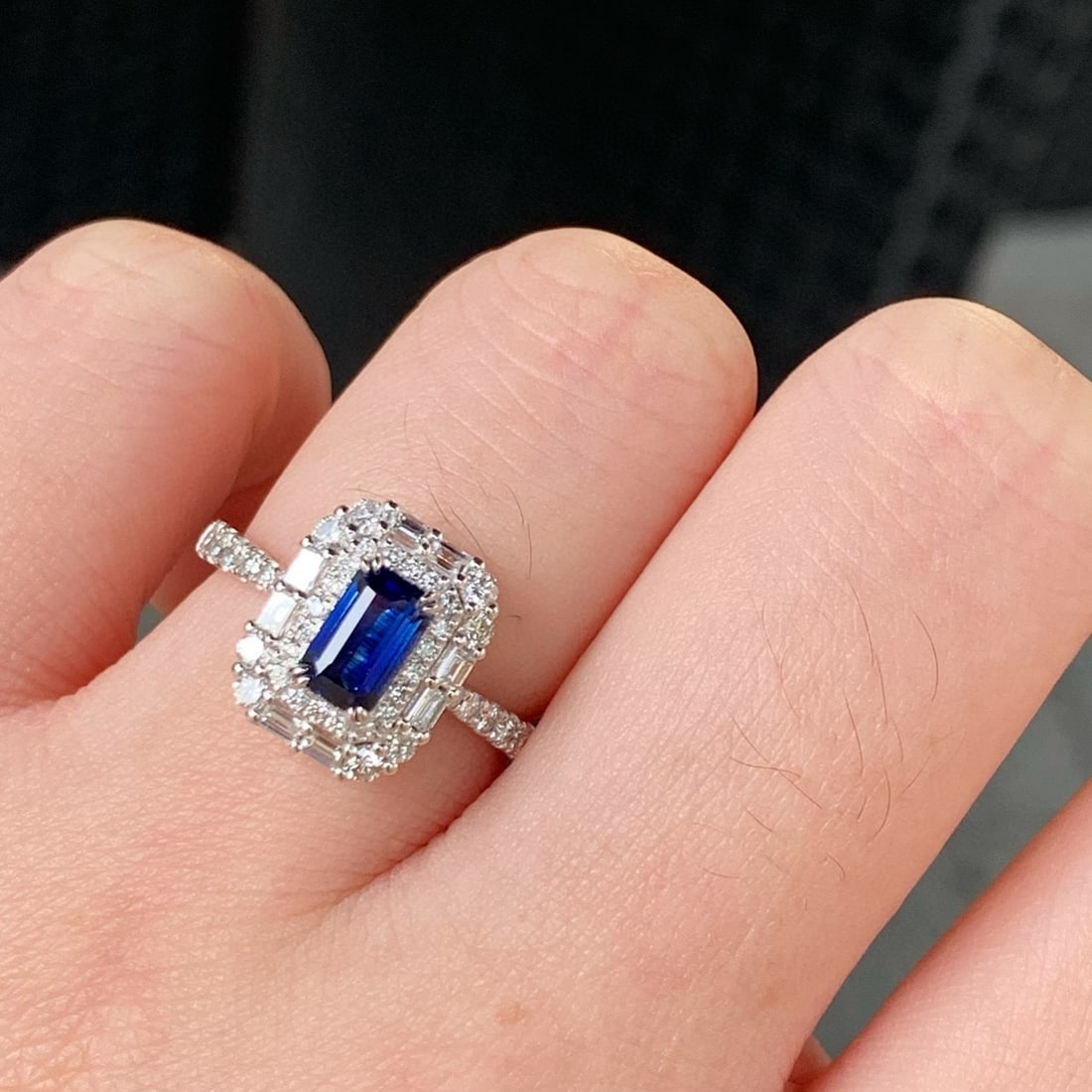 14k Gold 1.86 Ctw Natural Sapphire & Diamond Ring - 7