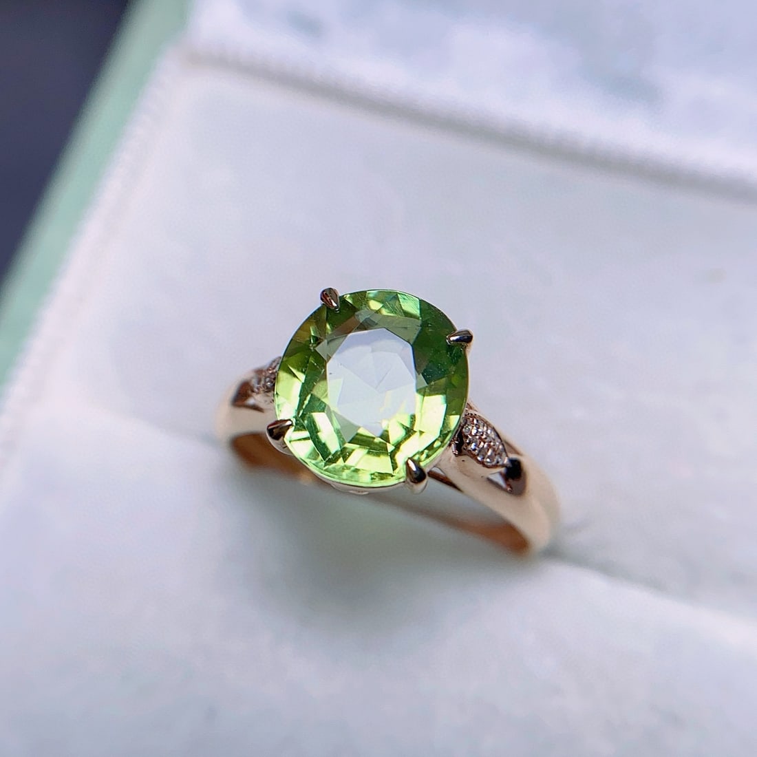 14k Gold 3.00 Ct Natural Tourmaline & Diamond Ring - 2