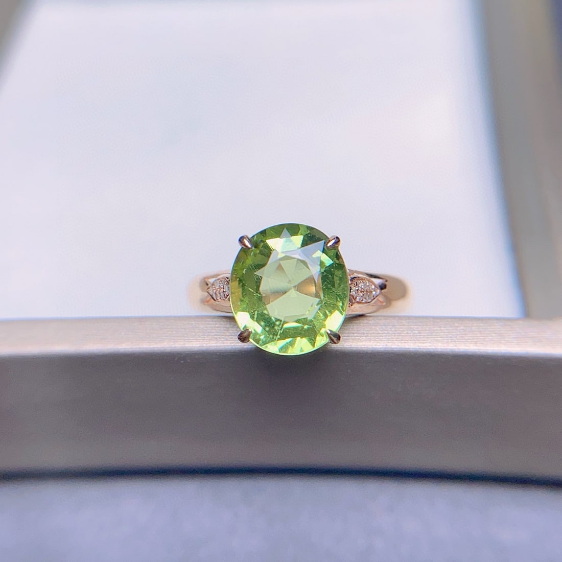 14k Gold 3.00 Ct Natural Tourmaline & Diamond Ring - 4
