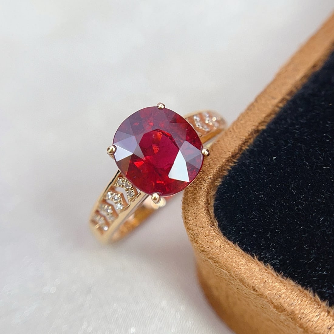 14k Gold 2.70 Ct Natural Tourmaline & Diamond Ring - 4