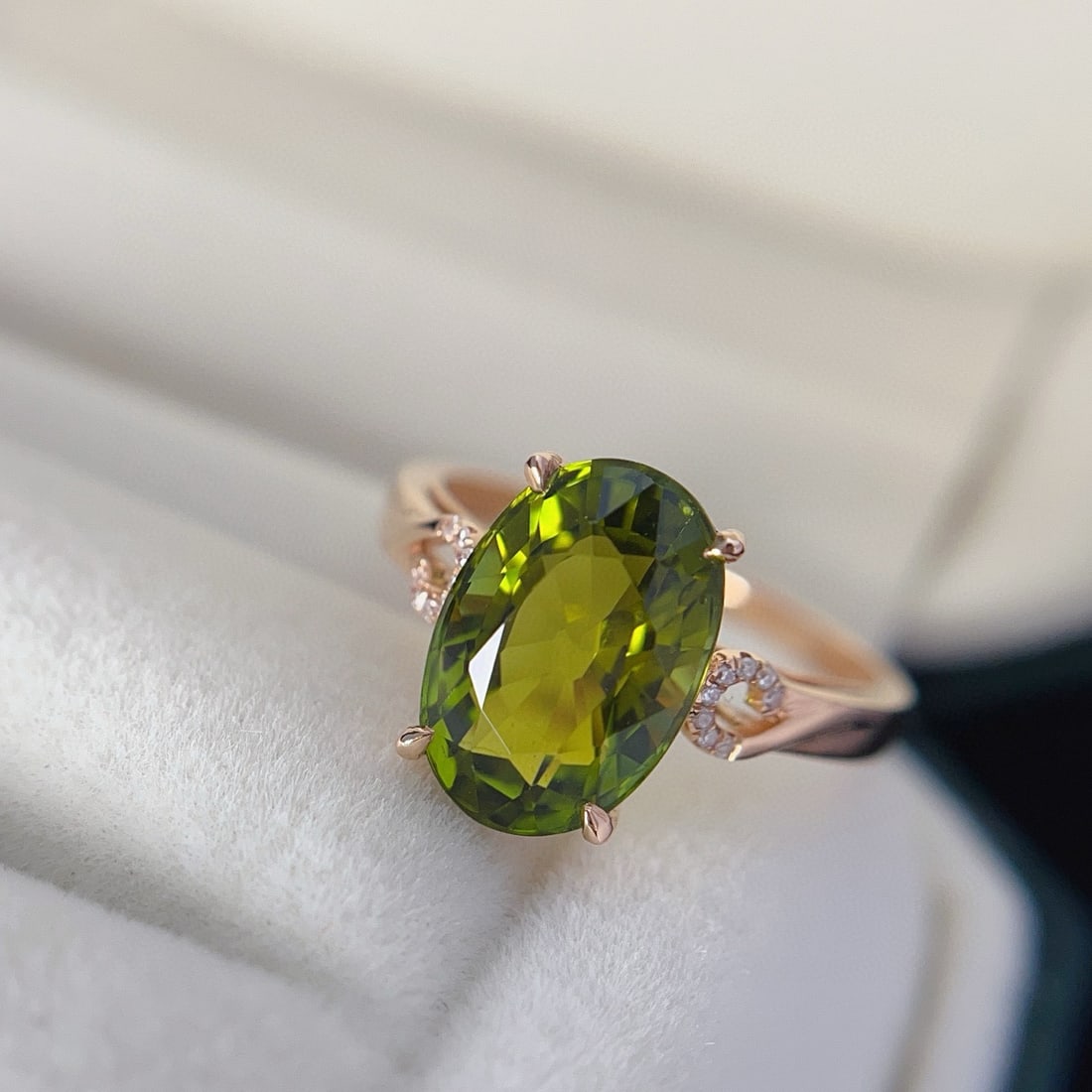 14k Gold 4.00 Ct Natural Tourmaline & Diamond Ring - 2