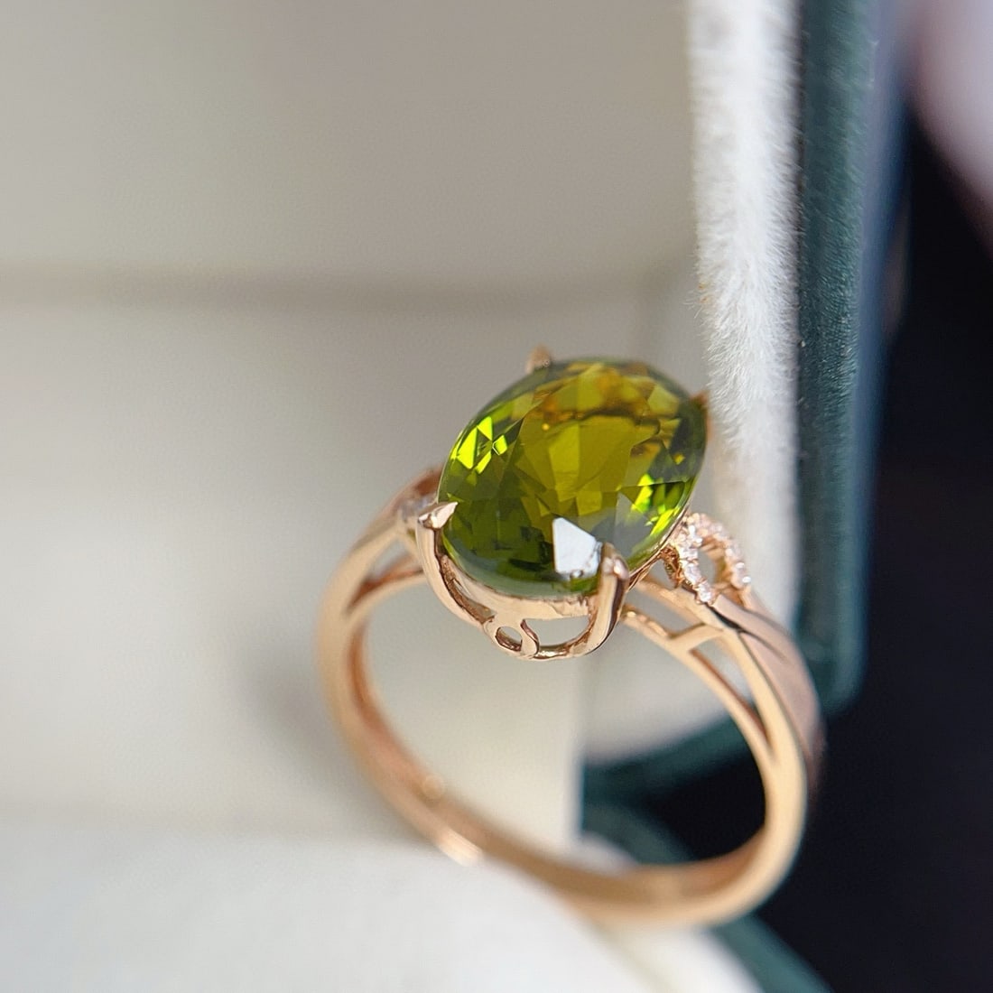 14k Gold 4.00 Ct Natural Tourmaline & Diamond Ring - 3