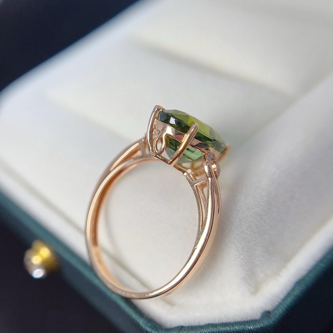 14k Gold 4.00 Ct Natural Tourmaline & Diamond Ring - 4