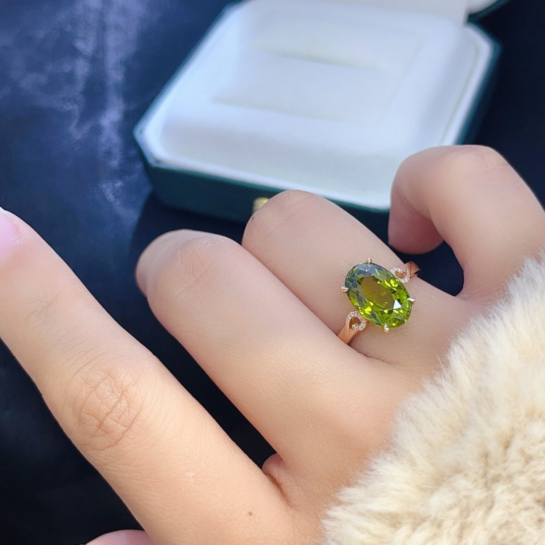 14k Gold 4.00 Ct Natural Tourmaline & Diamond Ring - 5