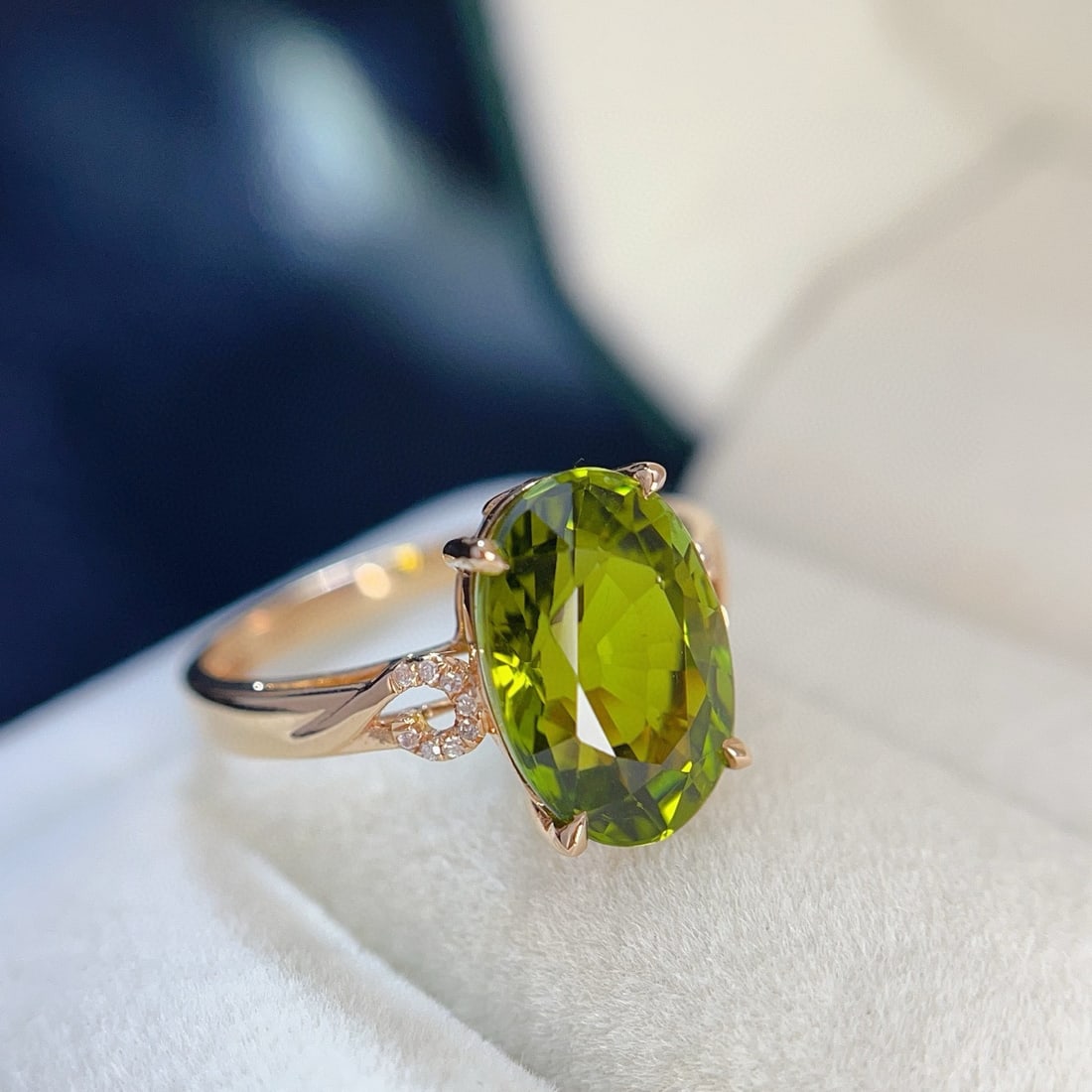 14k Gold 4.00 Ct Natural Tourmaline & Diamond Ring - 6