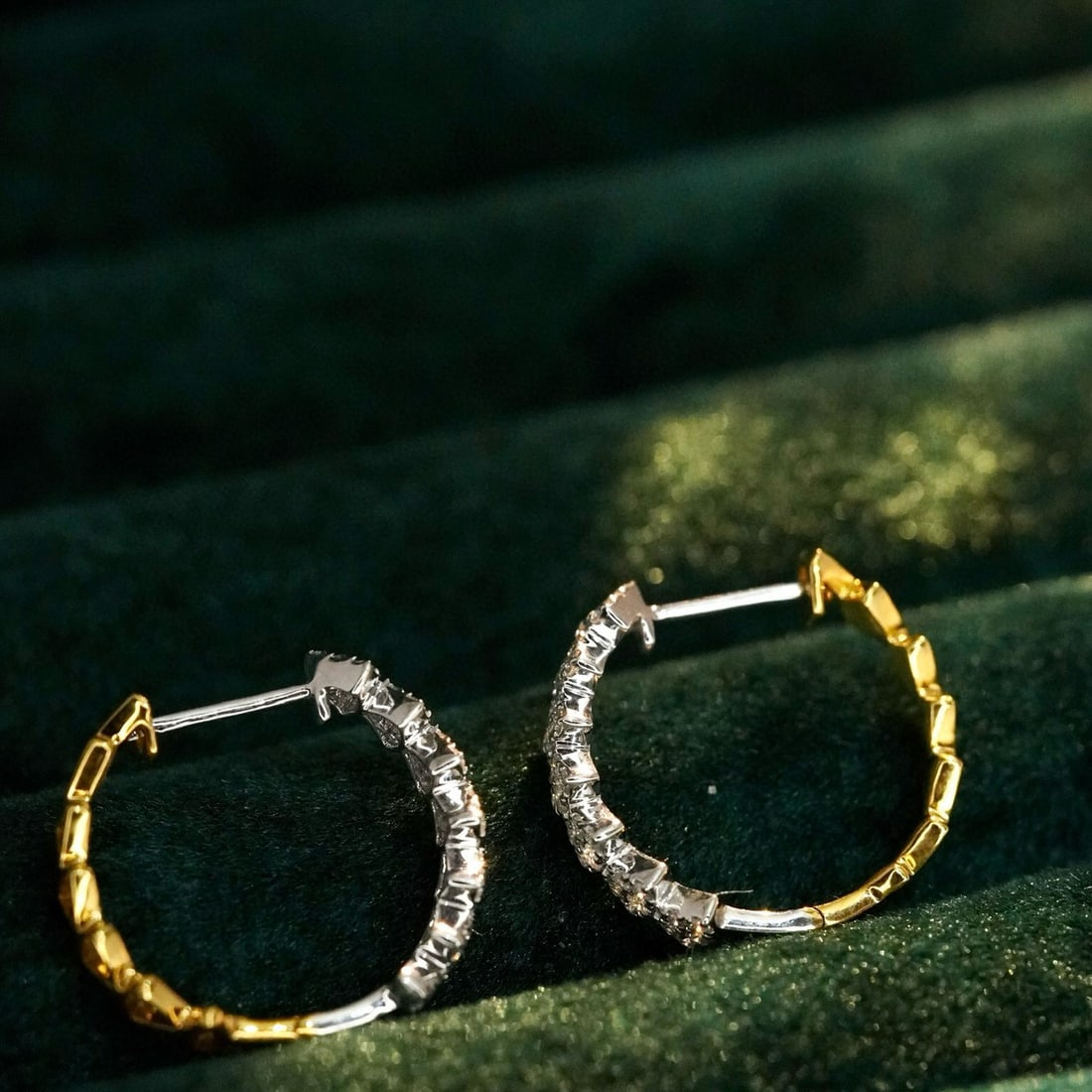14k Gold 0.42 Ct Natural H Diamond Earrings - 4