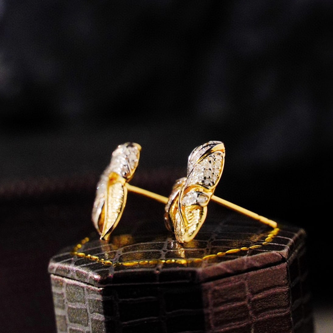 14k Gold 0.5 Ct Natural H Diamond Earrings - 5