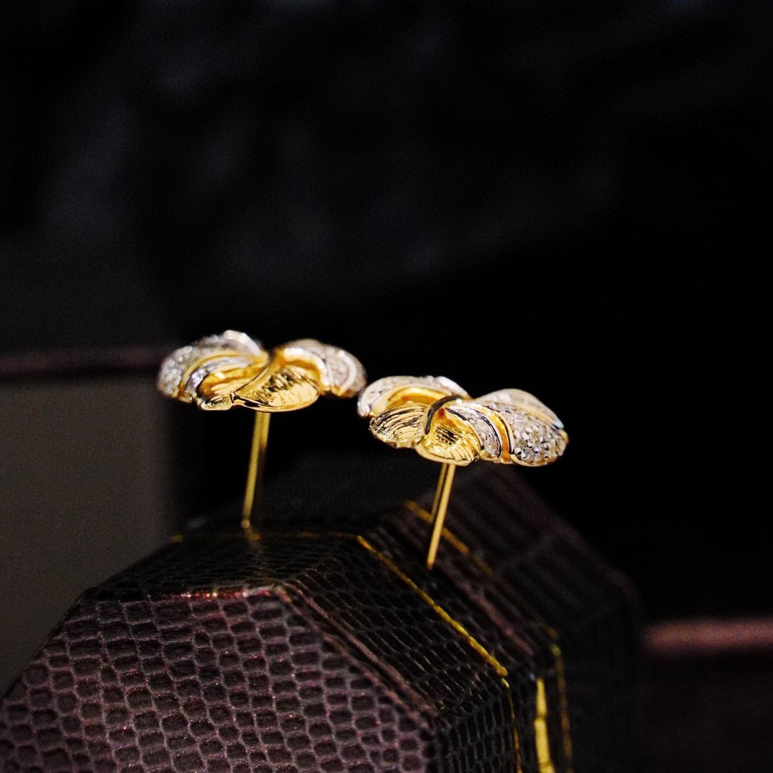 14k Gold 0.5 Ct Natural H Diamond Earrings - 6