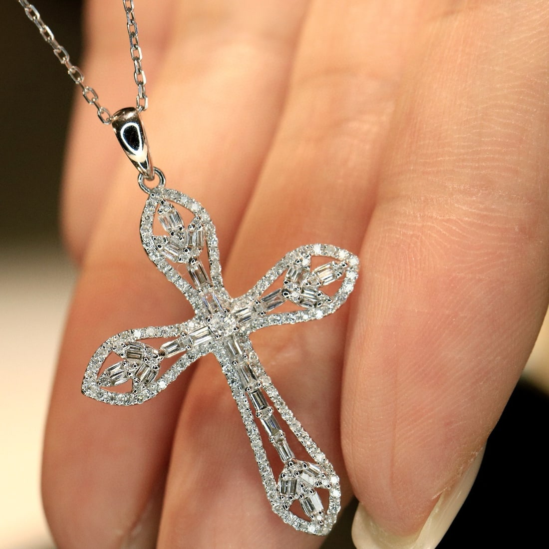 14k Gold 0.6 Ct Natural H Diamond Pendant( Without Chain ) - 3