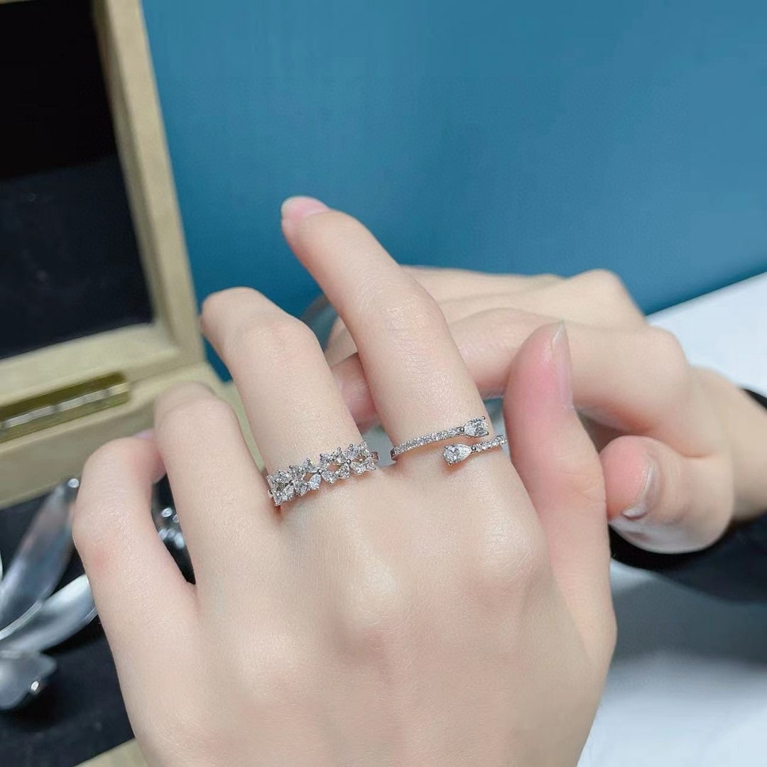 14k Gold 0.48 Ct Natural H Diamond Ring - 2