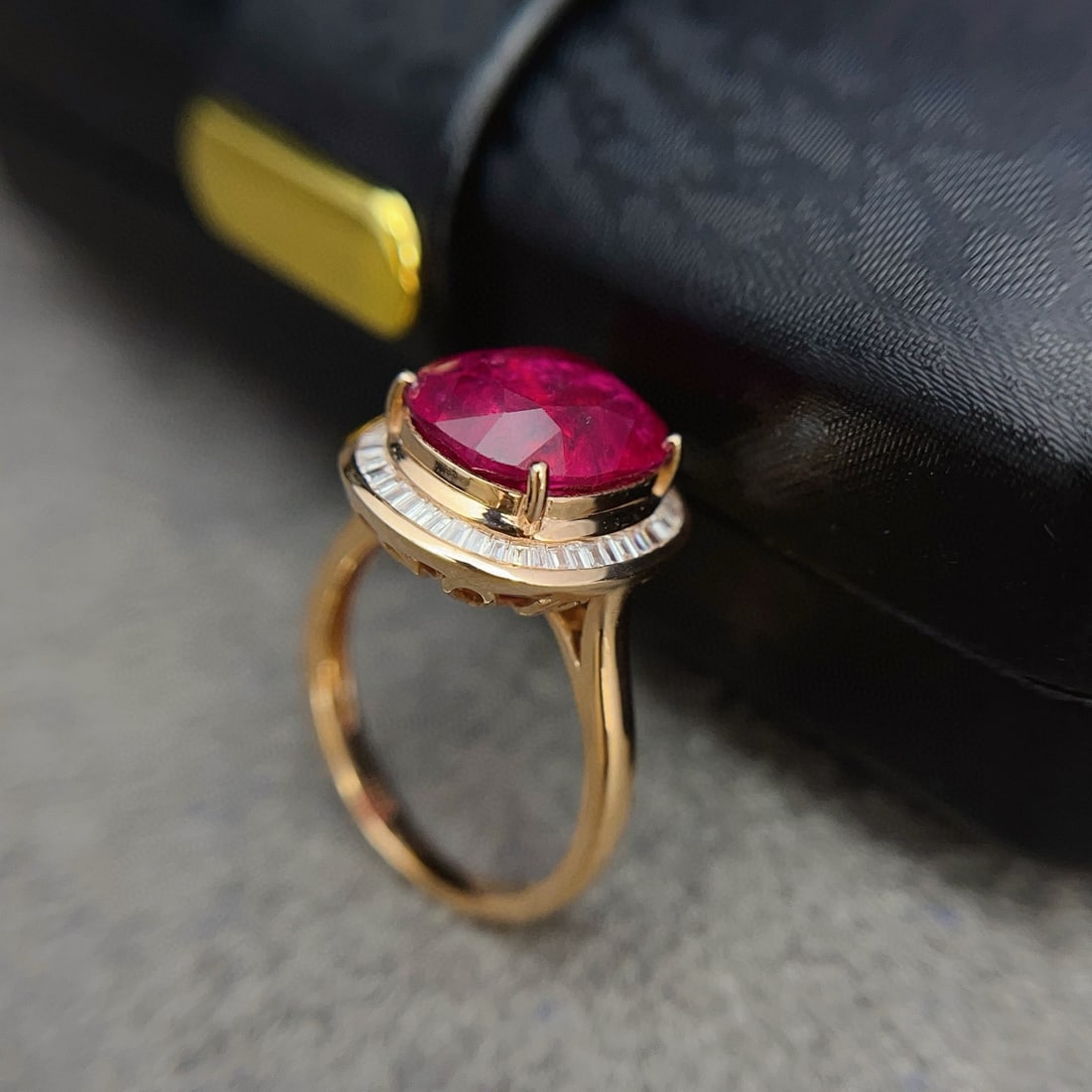 14k Gold 3.60 Ct Natural Tourmaline & Diamond Ring - 2