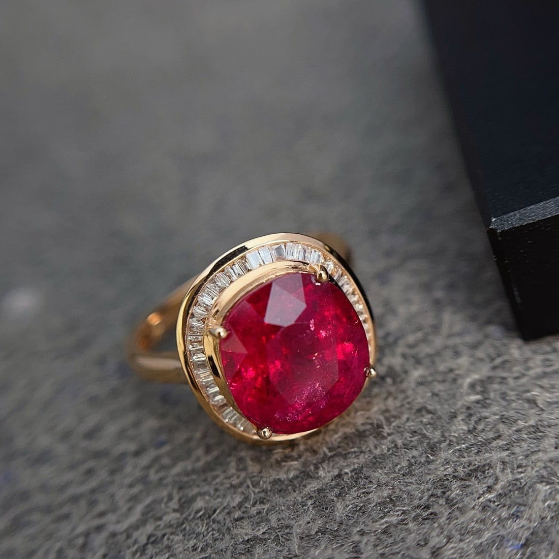 14k Gold 3.60 Ct Natural Tourmaline & Diamond Ring - 6