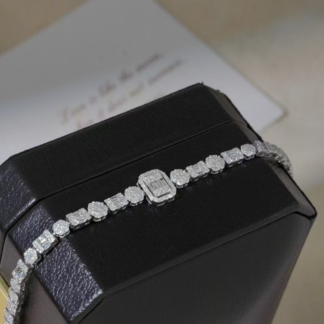 14k Gold 3.2 Ct Natural H Diamond Bracelet - 2
