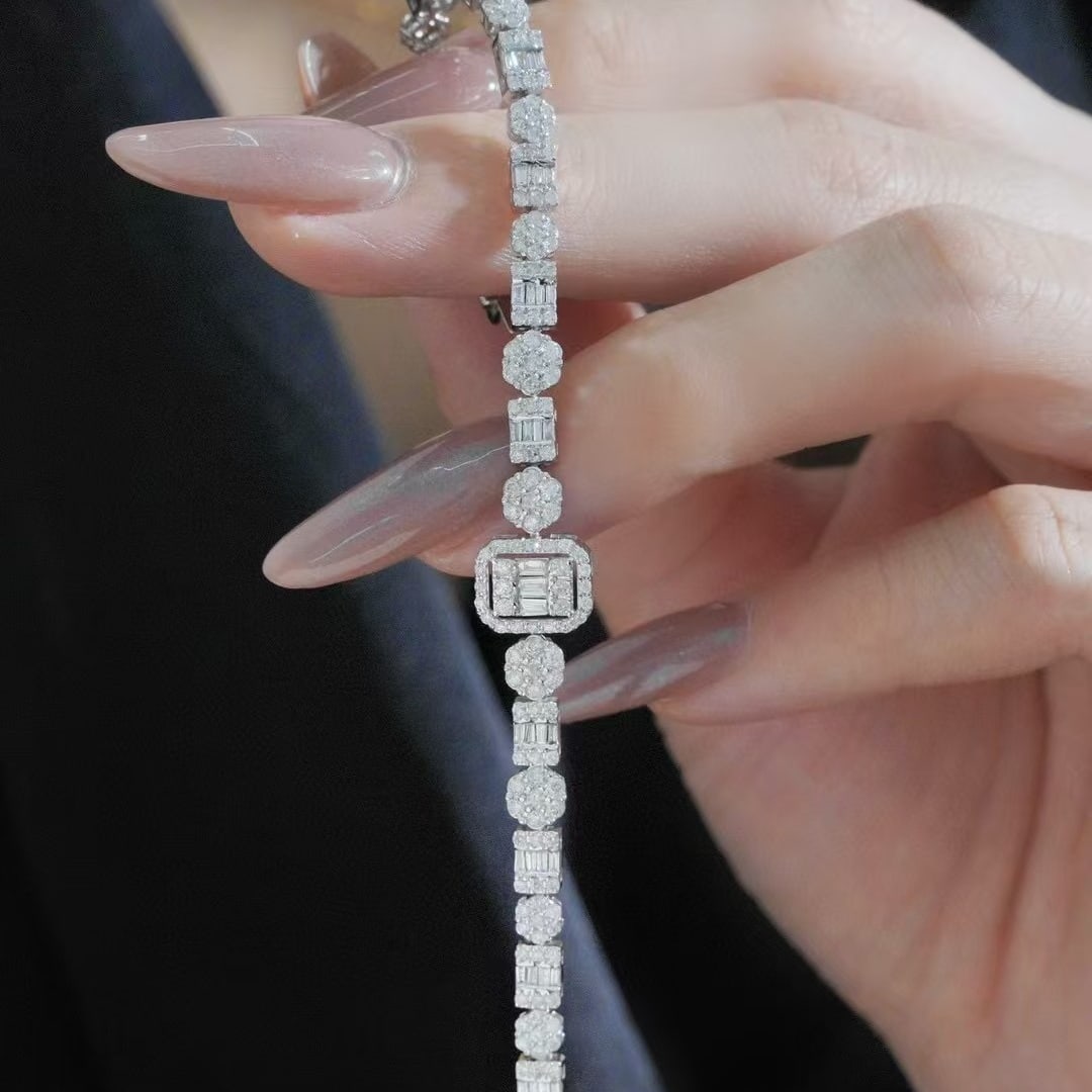 14k Gold 3.2 Ct Natural H Diamond Bracelet - 3