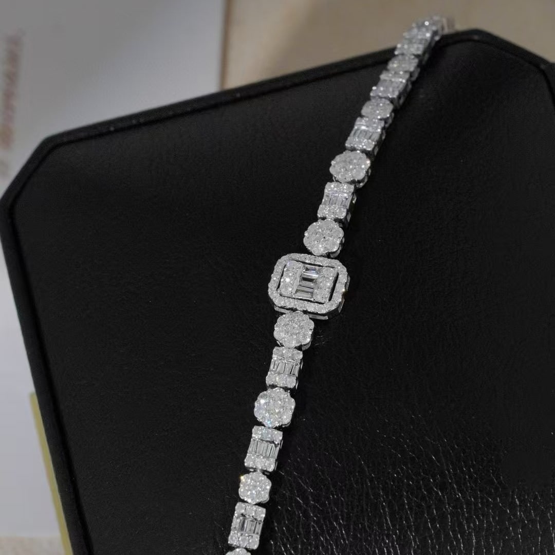 14k Gold 3.2 Ct Natural H Diamond Bracelet - 6