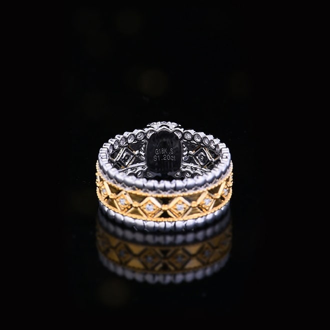 14k Gold 1.56 Ctw Natural Sapphire & Diamond Ring - 5