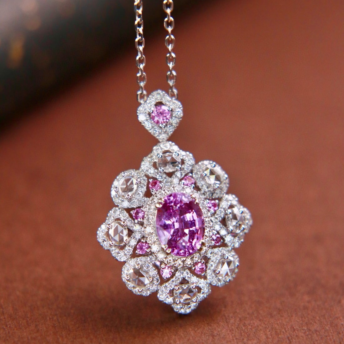 14k Gold 2.07 Ctw Natural Sapphire & Diamond Ring/pendant( Without Chain ) - 2