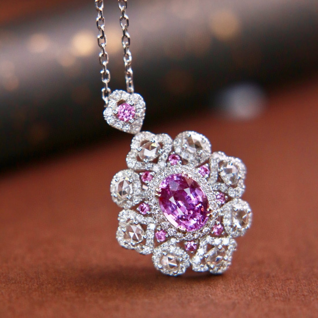 14k Gold 2.07 Ctw Natural Sapphire & Diamond Ring/pendant( Without Chain ) - 3