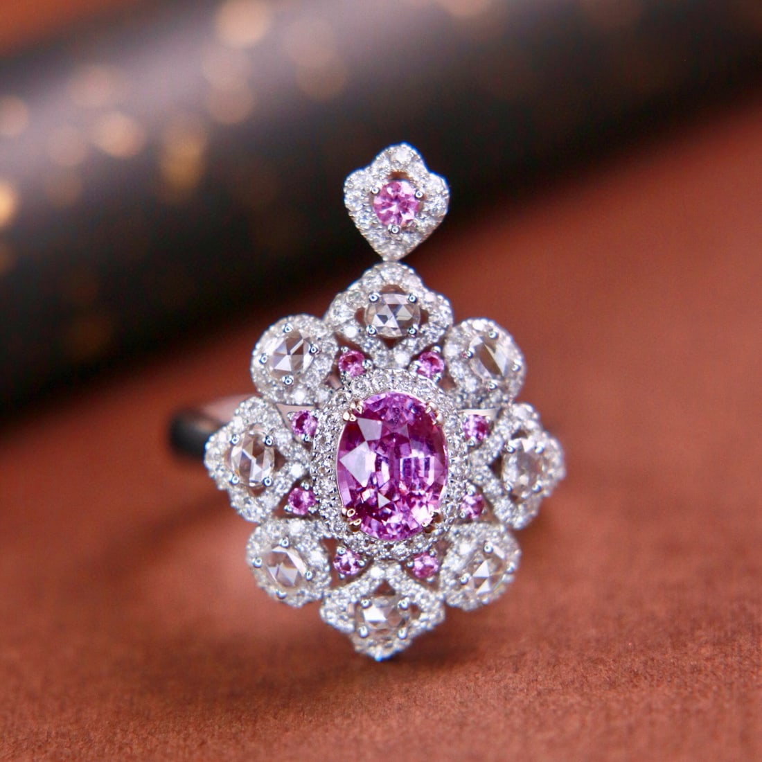 14k Gold 2.07 Ctw Natural Sapphire & Diamond Ring/pendant( Without Chain ) - 6