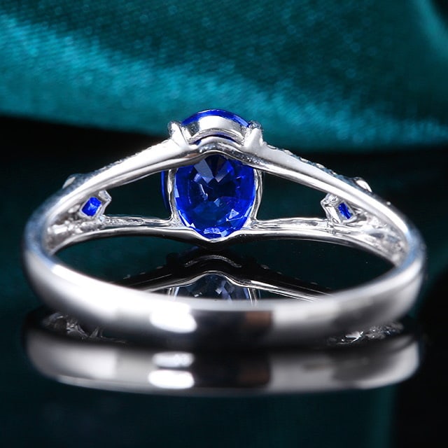 14k Gold 1.21 Ctw Natural Sapphire & Sapphire Ring - 3