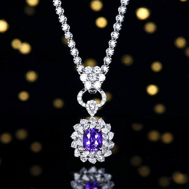 14k Gold 3.02 Ctw Natural Sapphire & Diamond Ring/pendant( Without Chain ) - 4