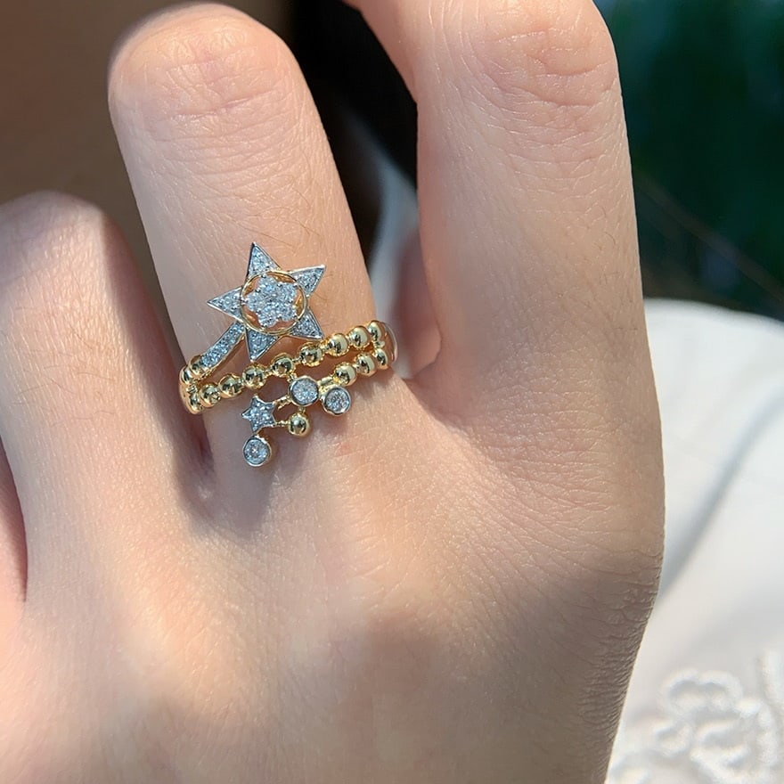 14k Gold 0.25 Ct Natural H Diamond Ring - 3