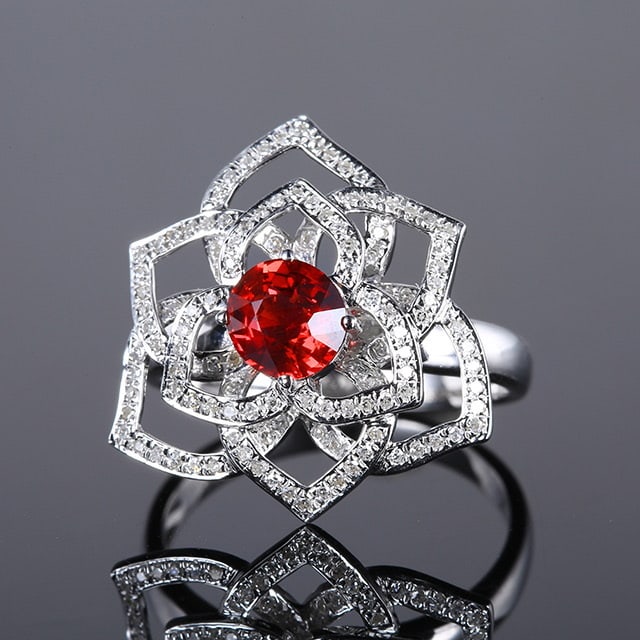 14k Gold 1.35 Ctw Natural Ruby & Diamond Ring - 2