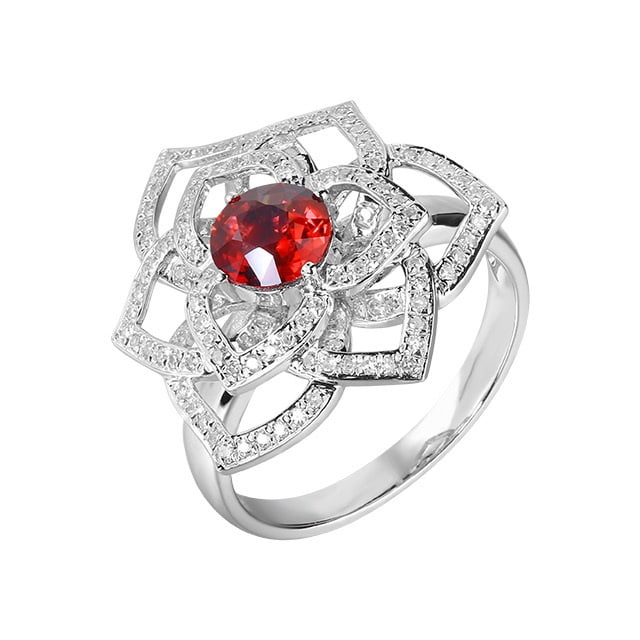 14k Gold 1.35 Ctw Natural Ruby & Diamond Ring - 4