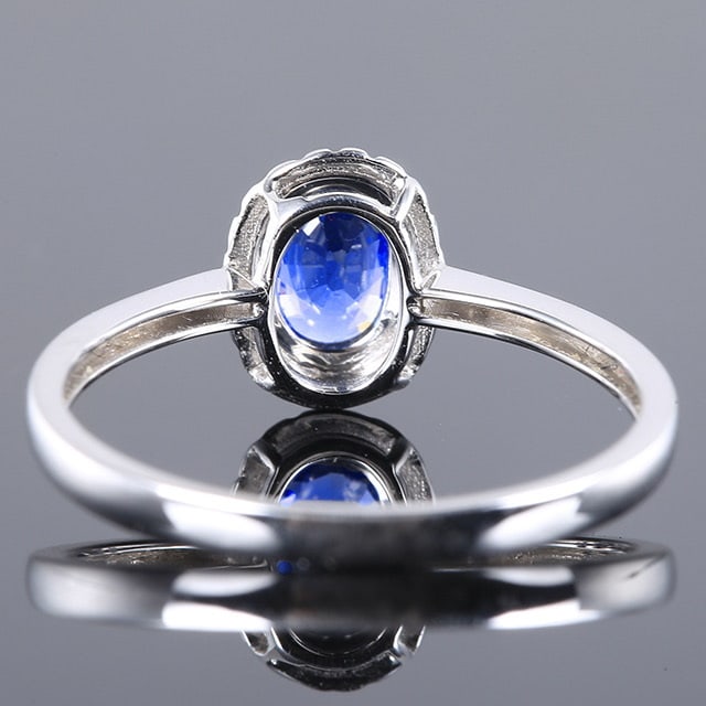 14k Gold 0.55 Ct Natural Sapphire Ring - 3