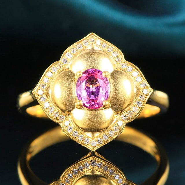 14k Gold 0.61 Ctw Natural Sapphire & Diamond Ring (1 of 6)
