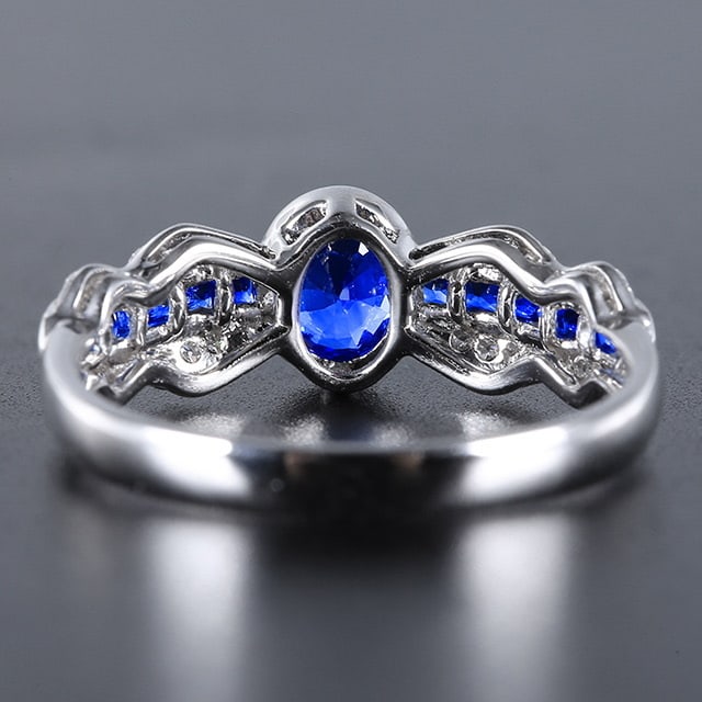14k Gold 1.0 Ctw Natural Sapphire & Sapphire Ring - 3