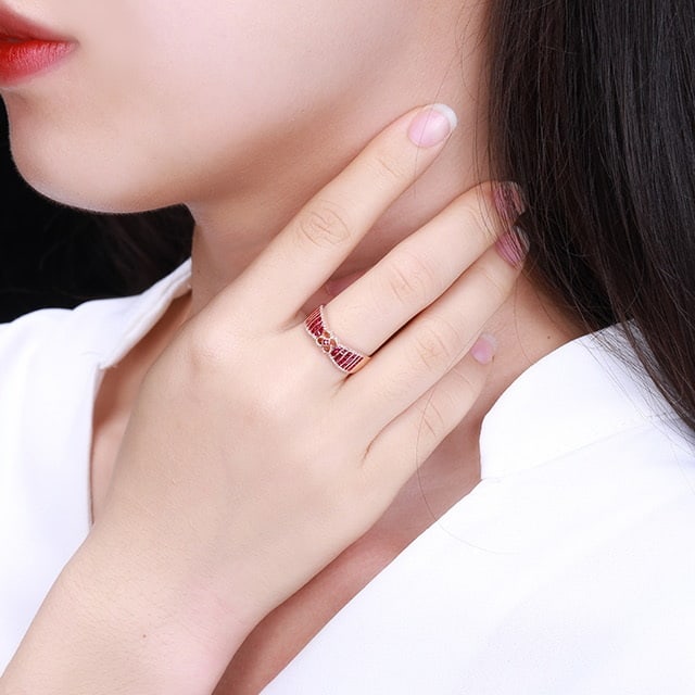 14k Gold 1.15 Ctw Natural Ruby & Diamond Ring - 2