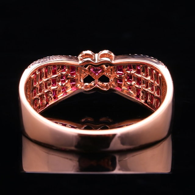 14k Gold 1.15 Ctw Natural Ruby & Diamond Ring - 4