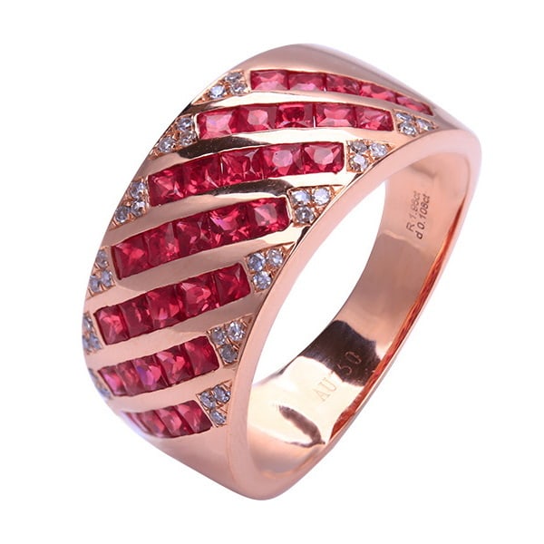 14k Gold 2.07 Ctw Natural Ruby & Diamond Ring - 3