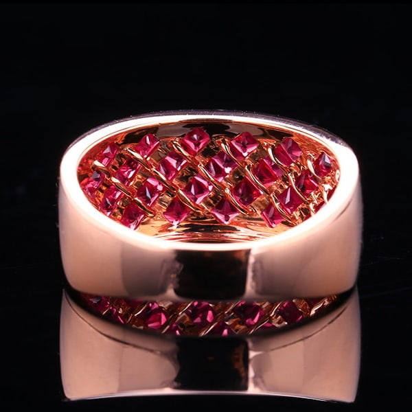 14k Gold 2.07 Ctw Natural Ruby & Diamond Ring - 4