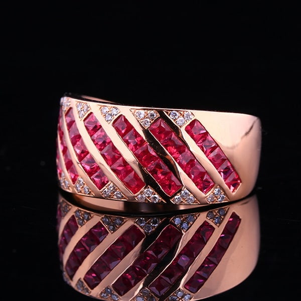 14k Gold 2.07 Ctw Natural Ruby & Diamond Ring - 6
